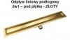 AQUALine - Odpływ liniowy posadzkowy złoty/gold 2w1 pod płytkę 90cm L04GL